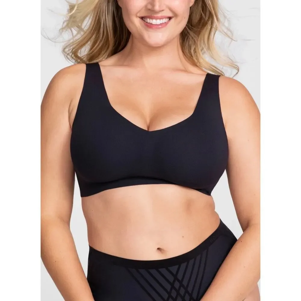 Honeylove Set Bras 3X Blush Maroon Fig Black Big Chest Comfort V-Neck Silhouette - Picture 8 of 8